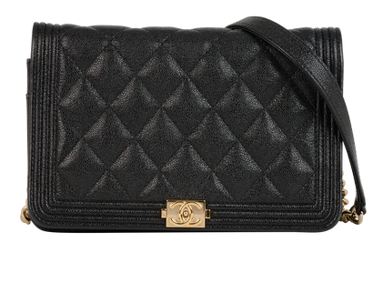 Boy WOC, &pound;1,400, Handbags, Black, Leather, Front view